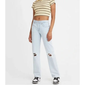 New NWT Levi's Low Pro‎ Mid Rise Straight Light Wash Size 31